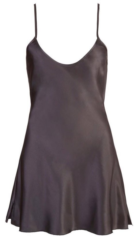 Koszulka nocna satynowa Cottelli LINGERIE czarna S Cottelli LINGERIE