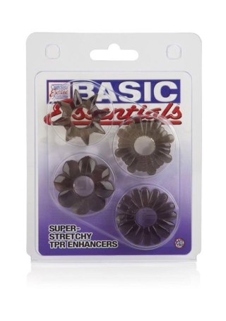 Pierścień erekcyjny Calexotics Basic Essentials 4 szt TPR szary CalExotics