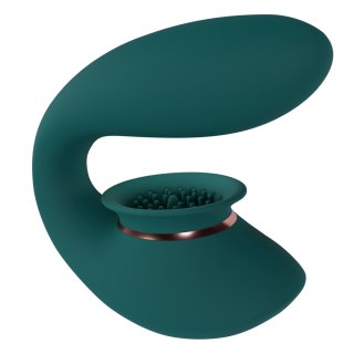 Twitch 3 - Rechargeable Vibrator & Suction - Silicone - 10 Speed - Forest Green SHOTS