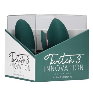 Twitch 3 - Rechargeable Vibrator & Suction - Silicone - 10 Speed - Forest Green SHOTS