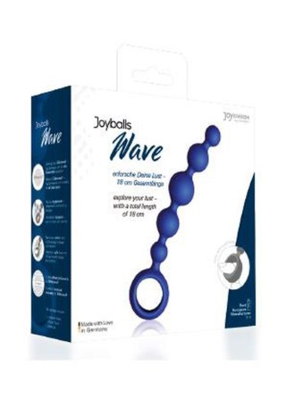Kulki analne Joyballs Wave JoyDivision niebieskie 17,5 cm JoyDivision