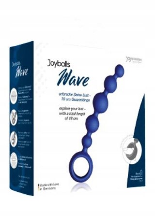 Kulki analne Joyballs Wave JoyDivision niebieskie 17,5 cm JoyDivision