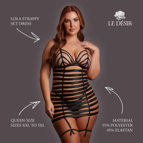 Lola - Strappy Set Dress - Queen Size - Black SHOTS