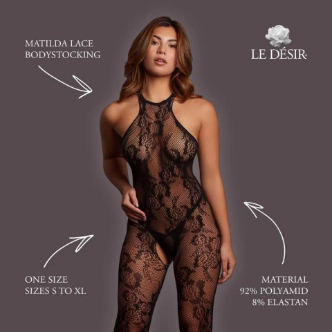 Matilda - Lace Bodystocking - One Size - Black SHOTS