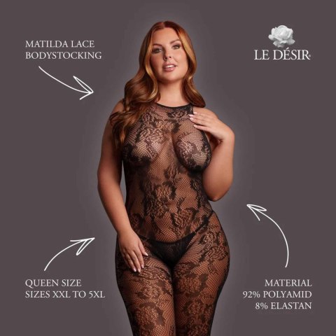 Matilda - Lace Bodystocking - Queen Size - Black SHOTS