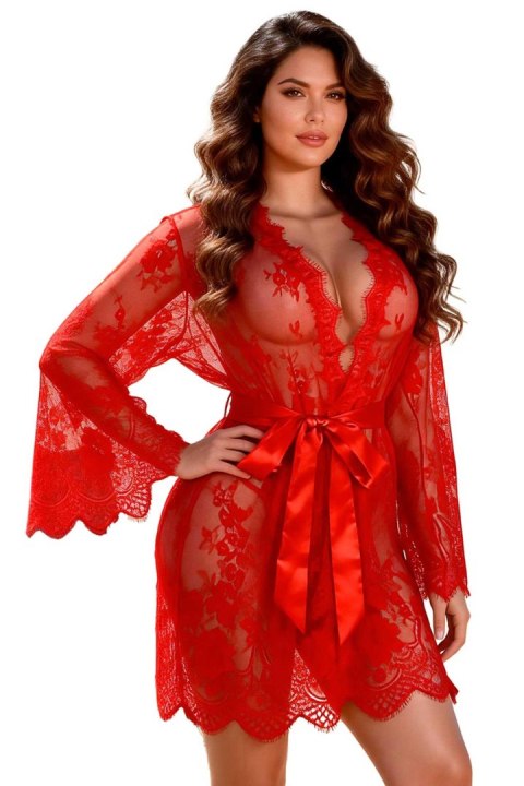 Sexy kimono in sheer lace and thong Concorde - SAS EDITIONS CONCORDE