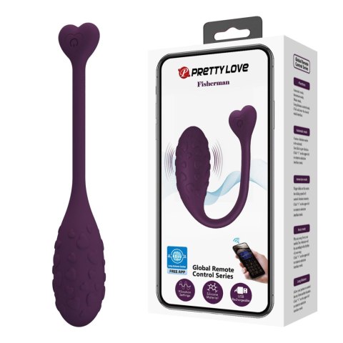 PRETTY LOVE - Fisherman Purple, 12 vibration functions Mobile APP remote control Baile - Boys of Toys Sp. z. o.o. (dystrybutor)