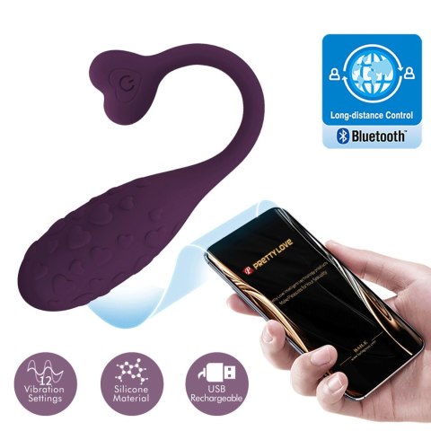 PRETTY LOVE - Fisherman Purple, 12 vibration functions Mobile APP remote control Baile - Boys of Toys Sp. z. o.o. (dystrybutor)