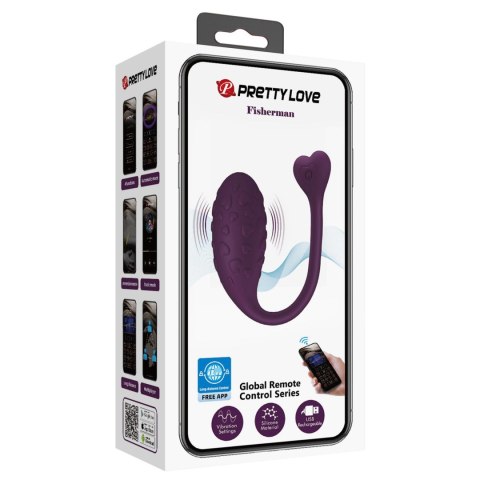 PRETTY LOVE - Fisherman Purple, 12 vibration functions Mobile APP remote control Baile - Boys of Toys Sp. z. o.o. (dystrybutor)