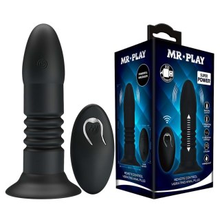 MR PLAY - VIBRATING ANAL PLUG 4 vibrations 4 thrusting Remote Control Mr. Play
