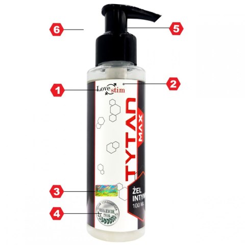 TYTAN MAX GEL 100ml EREKCJA POWIĘKSZENIE MEGA MOC LoveStim
