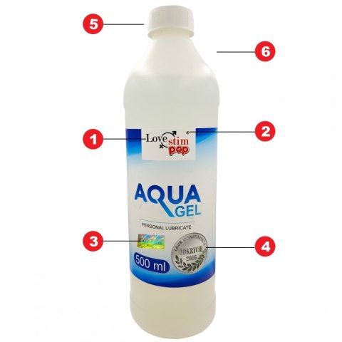 Aqua Gel 500ml lubrykant intymny uniwersalny LoveStim