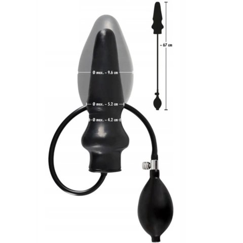 Lateksowy pompowany plug analny powiększany 20cm Late X