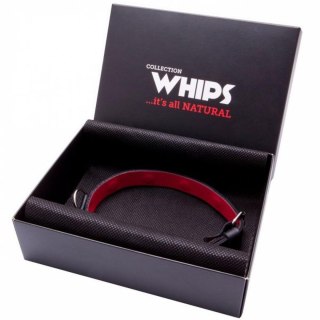 Obroża z naturalnej skóry wąska cienka damsk whips Whips Collection