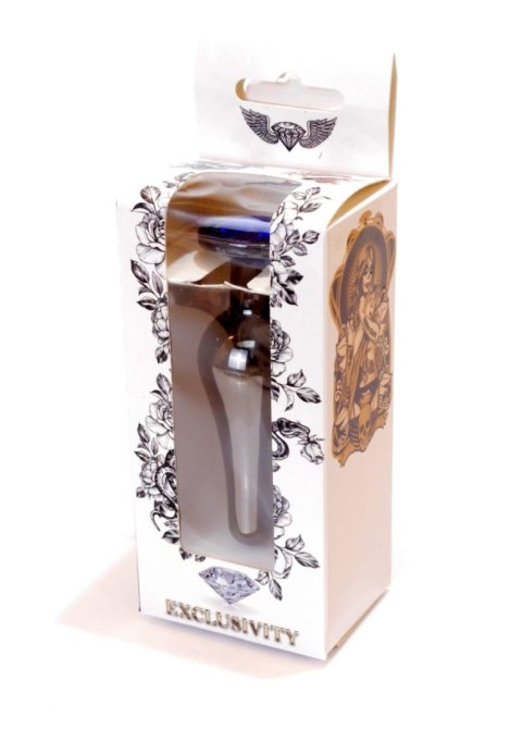 Długi stalowy korek plug analny z kryształem 2,7cm B - Series HeavyFun