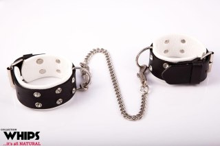 Kajdanki - Kajdanki damskie na nogi, biały Whips Collection