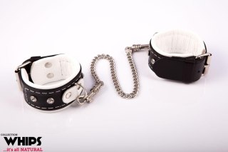 Kajdanki - Kajdanki damskie na ręce białe Whips Collection