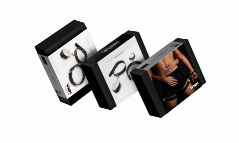 Kajdanki - Kajdanki męskie na uda, białe Whips Collection