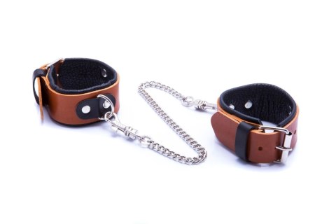 Kajdanki-WHIPS kajdanki damskie na ręce, koniakowe Whips Collection