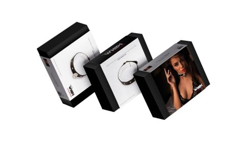 Wiązania - Obroża damska, średnia, biała Whips Collection