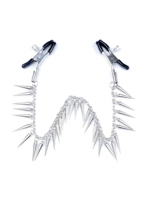 Zaciski na sutki łańcuszek z kolcami bdsm bondage Fetish B - Series