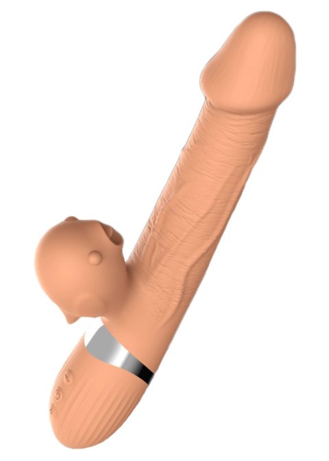 Wibrator z ze stymulatorem łechtaczki oraz ruchem posuwisto-zwrotnym Basia B - Series Lyla