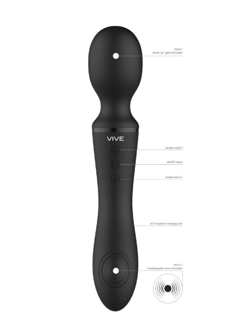 Wibrator Różdżka - Wand & Vibrator - Black ShotsToys