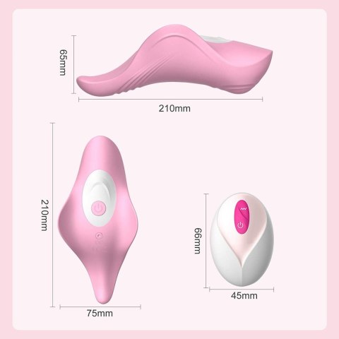 Wibrator damski do majtek dla par 2w1 pulsuje wibruje dyskretny cichy B - Series Cute