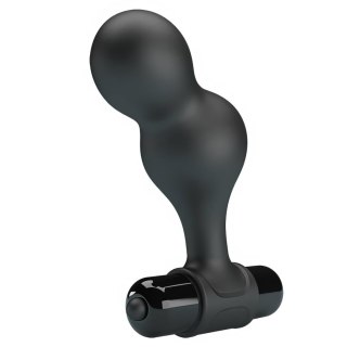 Mr. Play Silicone Anal Plug, 10 functions of vibration Black Pretty Love