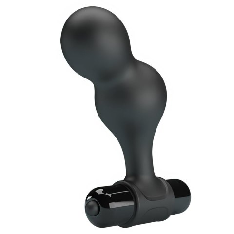 Mr. Play Silicone Anal Plug, 10 functions of vibration Black Pretty Love