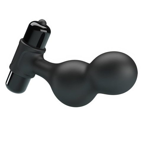Mr. Play Silicone Anal Plug, 10 functions of vibration Black Pretty Love