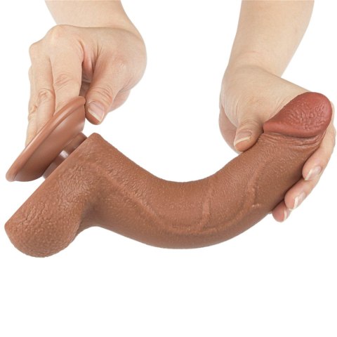 8.5'' Sliding Skin Dual Layer Dong Brown Lovetoy