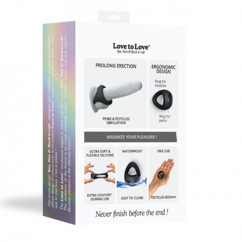 Podwójny pierścień erekcyjny na penisa jądra sex Love to Love