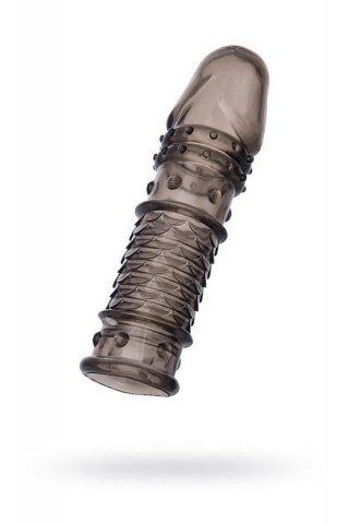 ToyFa XLover, Penis sleeve, for enlargement, TPE, transparent black, 13.5 cm Boss of toys