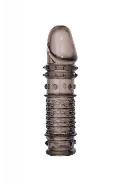 ToyFa XLover, Penis sleeve, for enlargement, TPE, transparent black, 13.5 cm Boss of toys