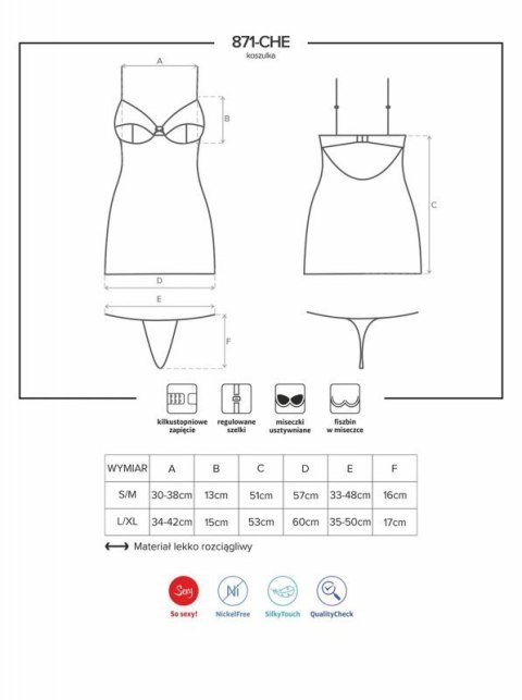 Bielizna-871-CHE-2 koszulka i stringi L/XL Boss of toys