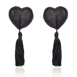 Bielizna-Heart Nipples Tassels BLACK Boss of toys