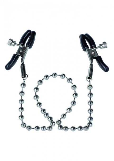 Silver Beaded Nipple Clamps Metal Boss of toys