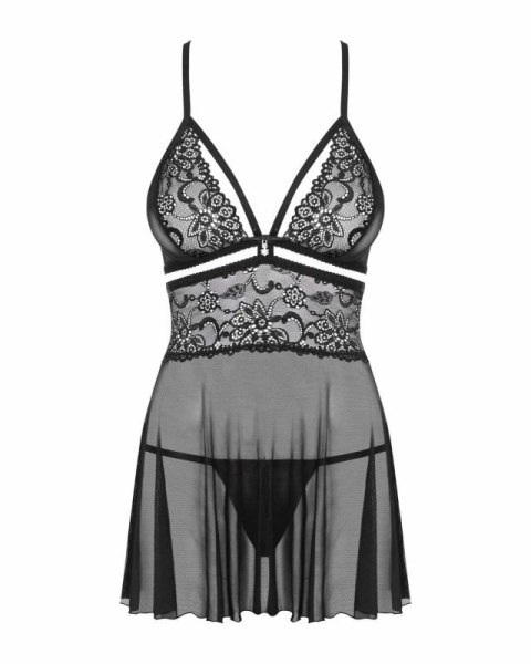 Bielizna-838-BAB-1 babydoll i stringi czarna L/XL Boss of toys