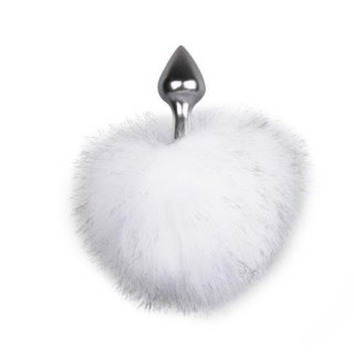 Bunny Tail Plug No. 1 - Silver/WhiteKorek analny Boss of toys