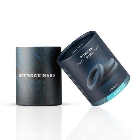 3-Piece Cock Ring Set - Grey Boss of toys