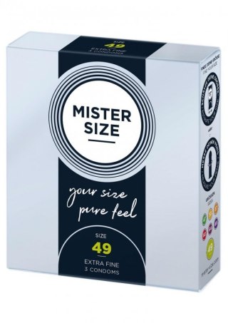 MISTER SIZE 49mm Condoms 3pcs Natural Boss of toys