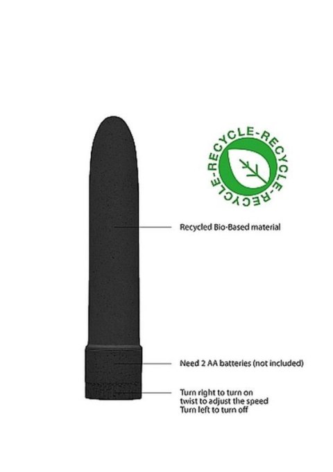 5,5"" Vibrator - Biodegradable - Black Boss of toys
