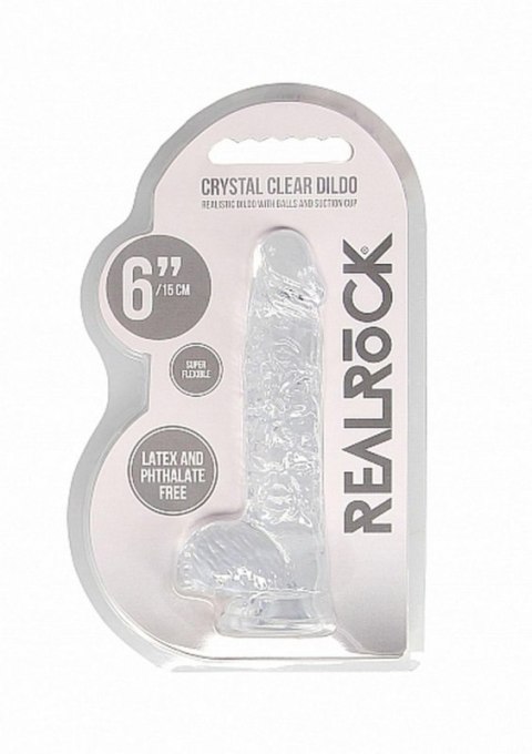 6"" / 15 cm Realistic Dildo With Balls - Transparent Boss of toys