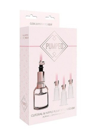 Clitoral & Nipple Pump Set Medium - Rose Gold Boss of toys