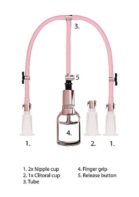 Clitoral & Nipple Pump Set Medium - Rose Gold Boss of toys