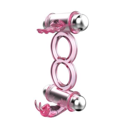 BAILE - BUNNY SNUGGLES COCK CLIT RING, 10 vibration functions Boss of toys
