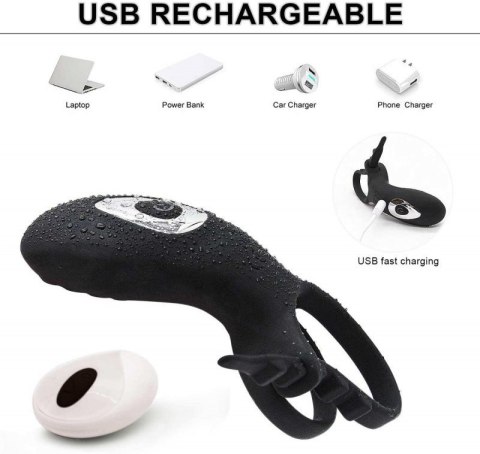 AdjustableDouble cockring with remote Boss of toys