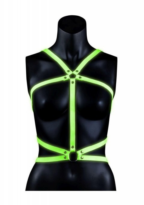Body Harness - Glow in the Dark - Neon Green/Black - S/M Boss of toys