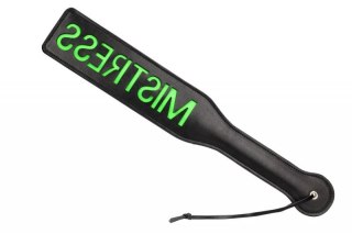 'Mistress'' Paddle - Glow in the Dark - Black/Neon Green Boss of toys